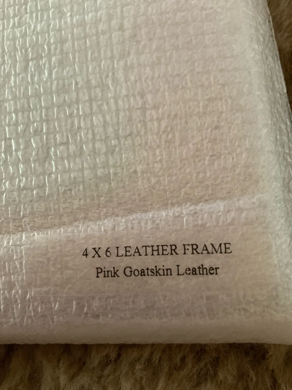 GRAPHIC IMAGE 4x6” leather goatskin pink frame